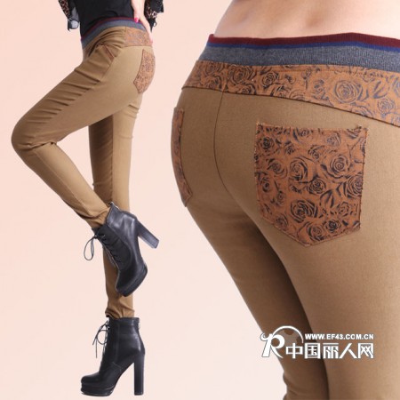 韩版女装批发伊花裳语时尚修身弹力显瘦铅笔裤