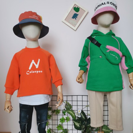 彩色笔秋冬季韩版新款童装长袖卫衣 中小女童长袖儿童卫衣